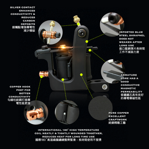 Panther HB-JP040 Sunshine-V Copper Coil Tattoo Machine / Panther HB-JP040 陽光小V純銅線圈機